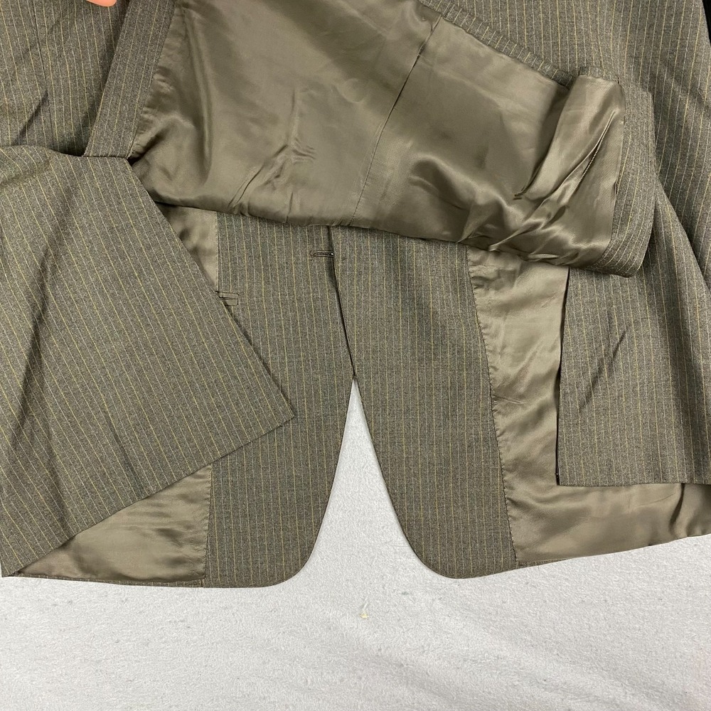 Canali Blazer Mens US 46 Wool brownish Gray Saks Fifth Super 120s Italy Jacket - Picture 10 of 16